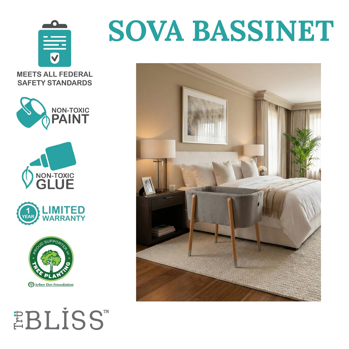 TruBliss® SOVA Bassinet - Newborn to 5 months
