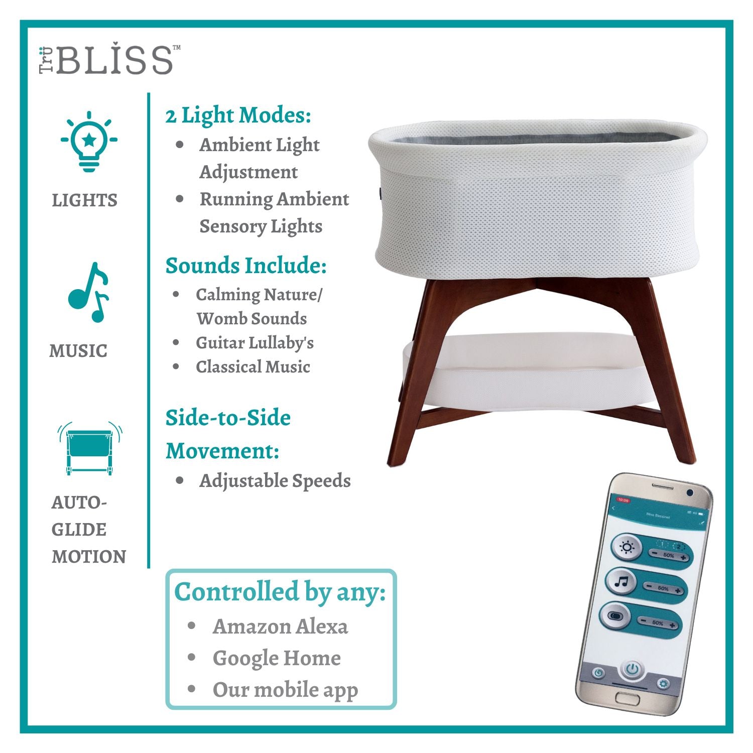 TruBliss® Evi Smart Bassinet