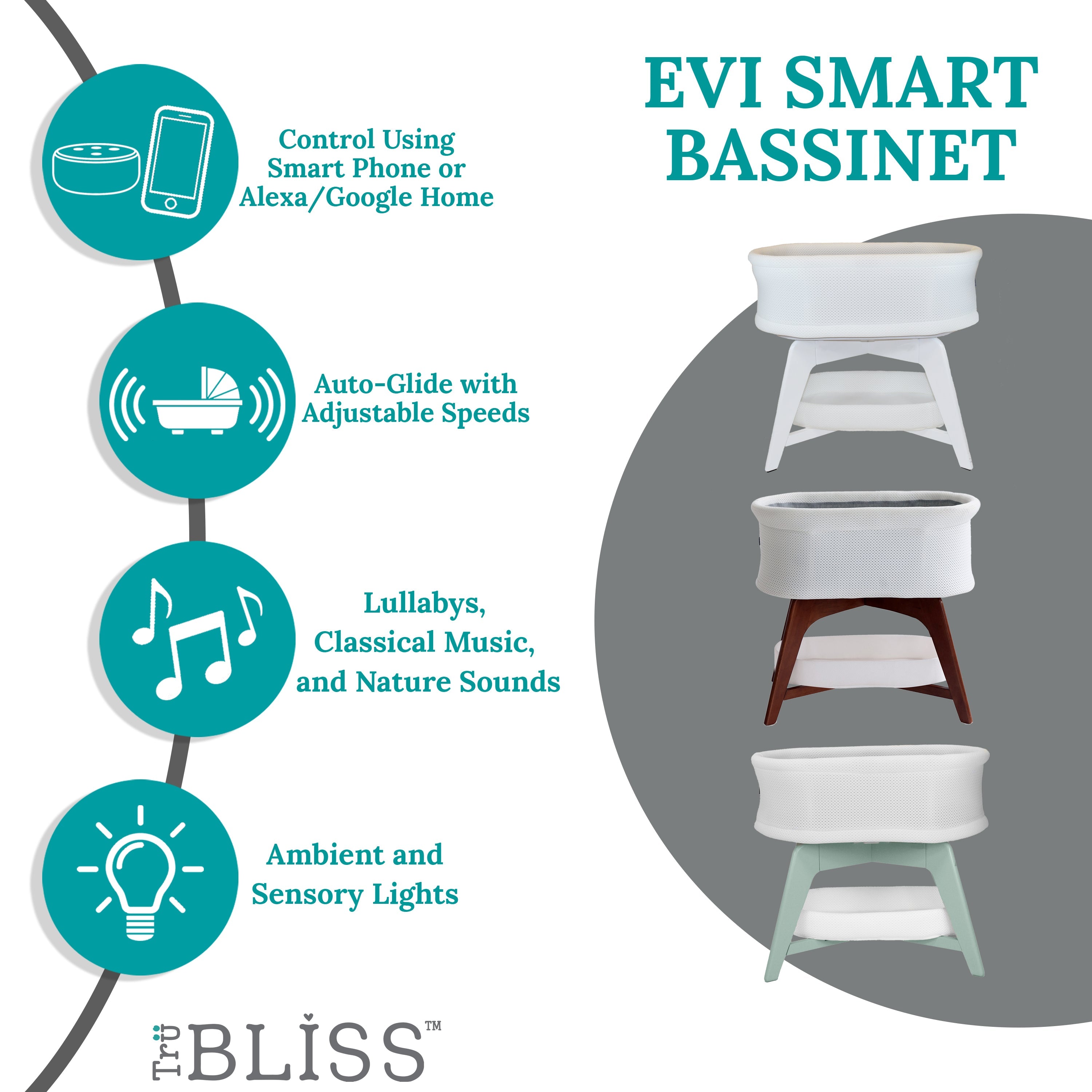 TruBliss® Evi Smart Bassinet