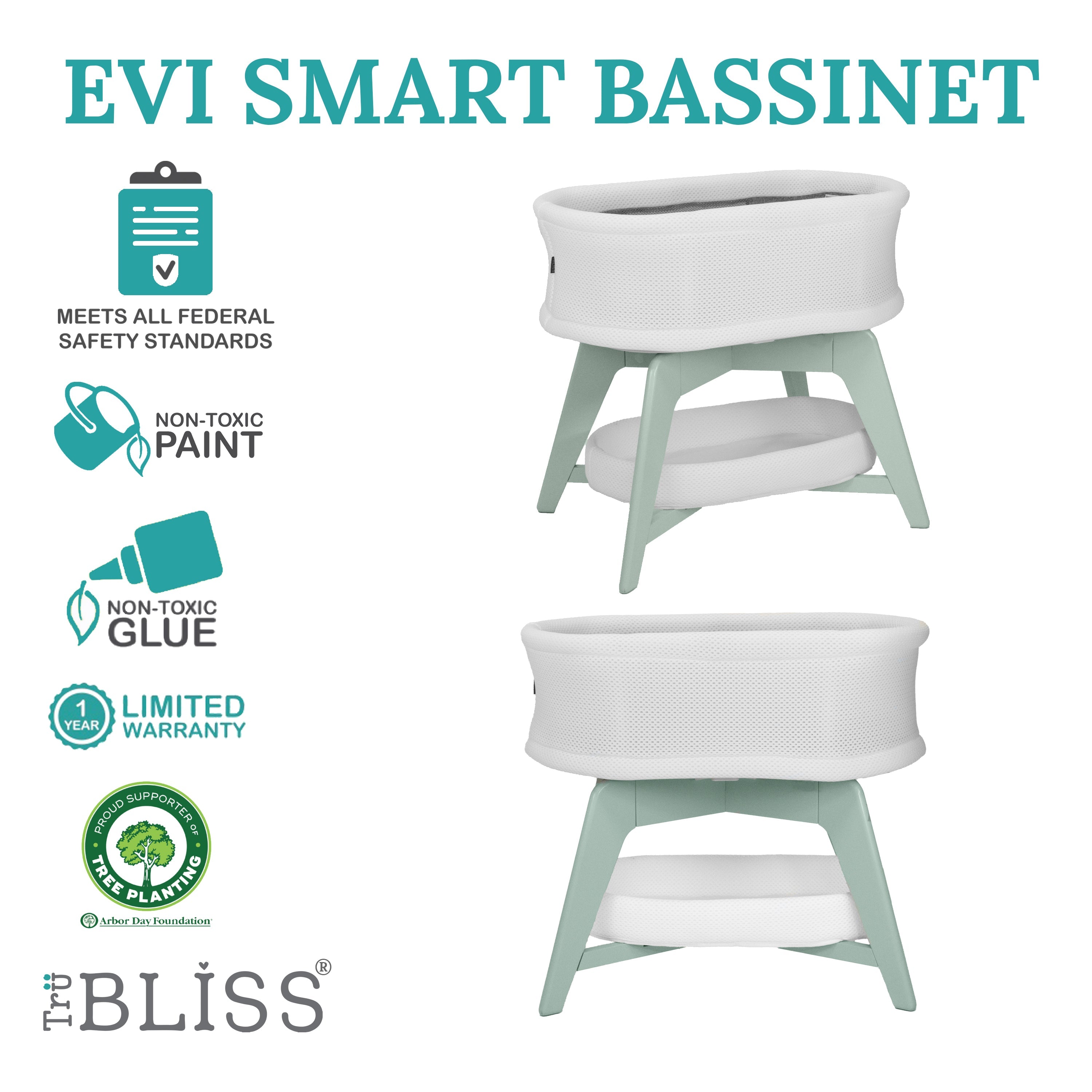 TruBliss® Evi Smart Bassinet