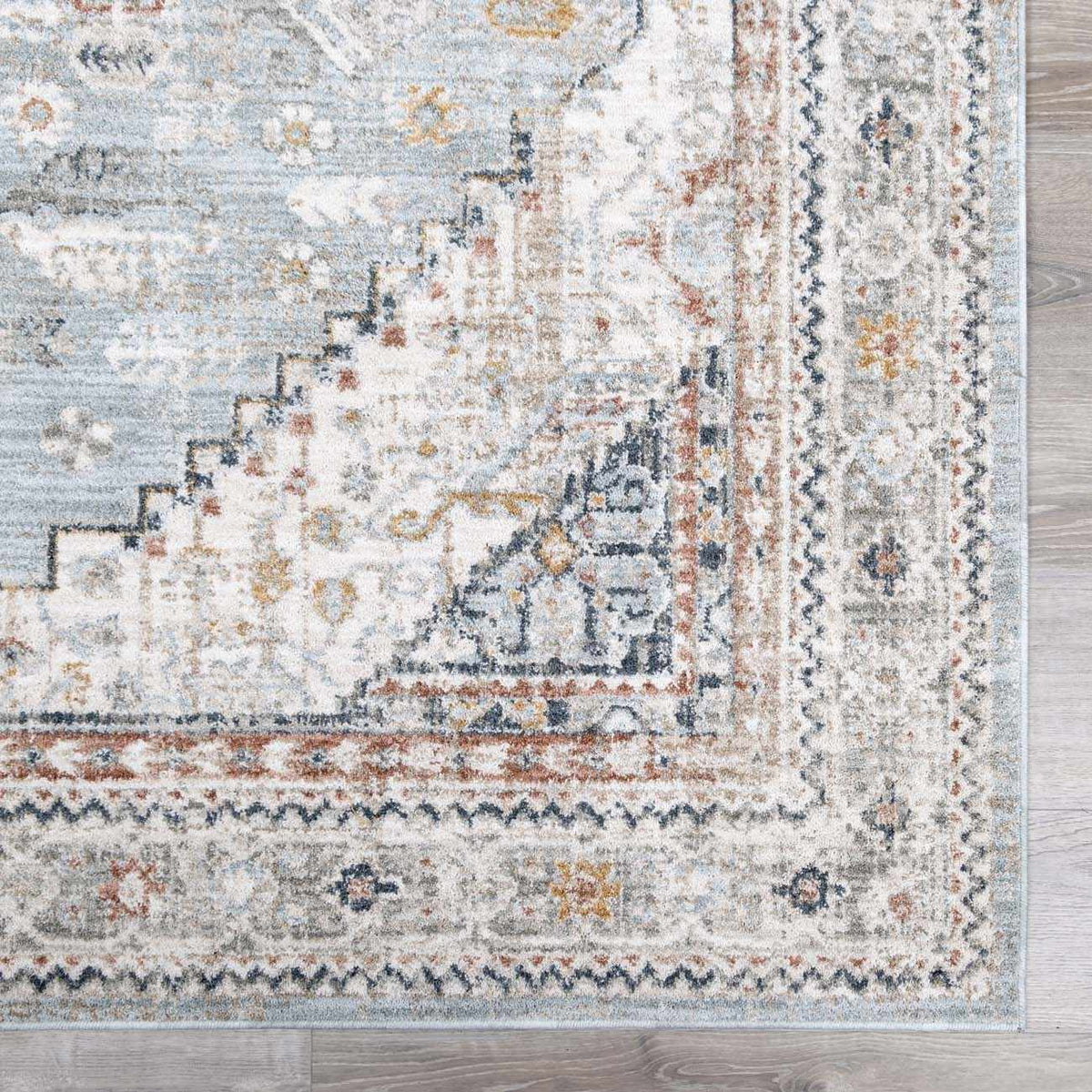 Kouta Gray Blue Area Rug