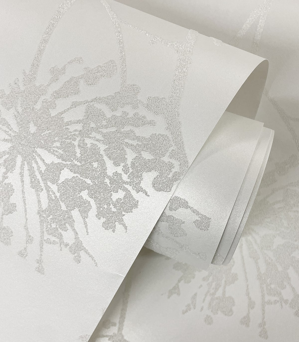 Wild Grass Glass Beaded Botanical Unpasted Wallpaper
