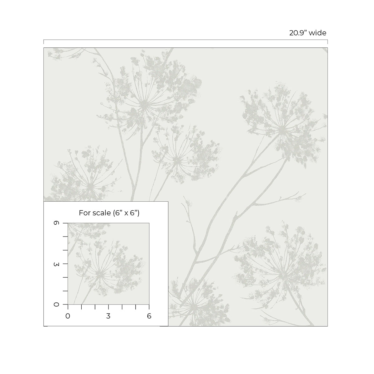 Wild Grass Glass Beaded Botanical Unpasted Wallpaper