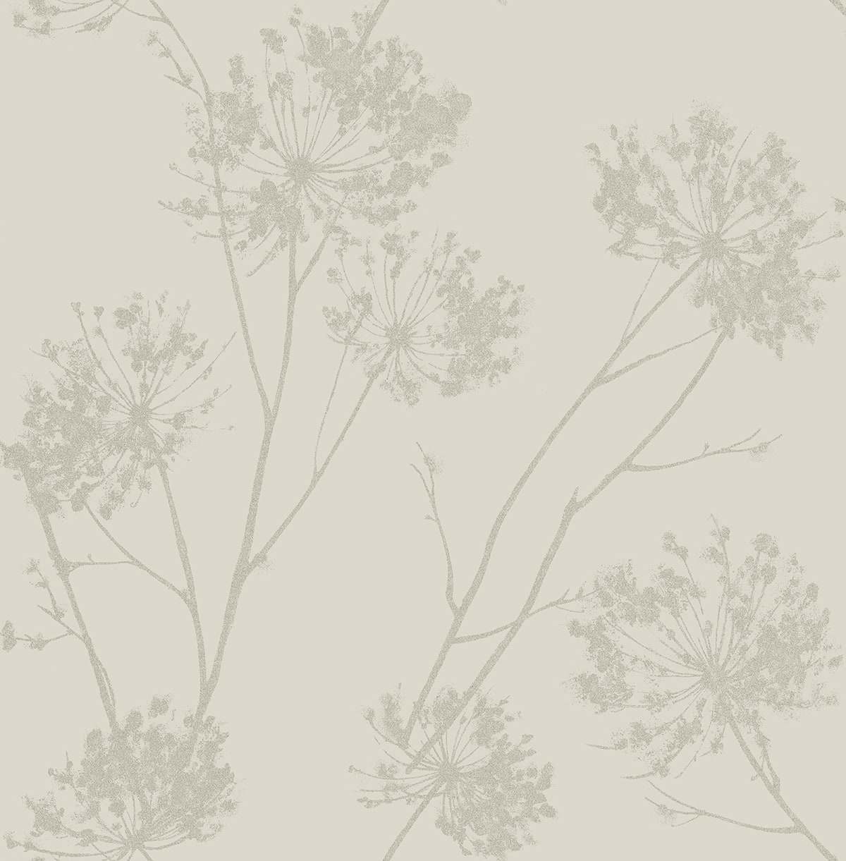 Wild Grass Glass Beaded Botanical Unpasted Wallpaper