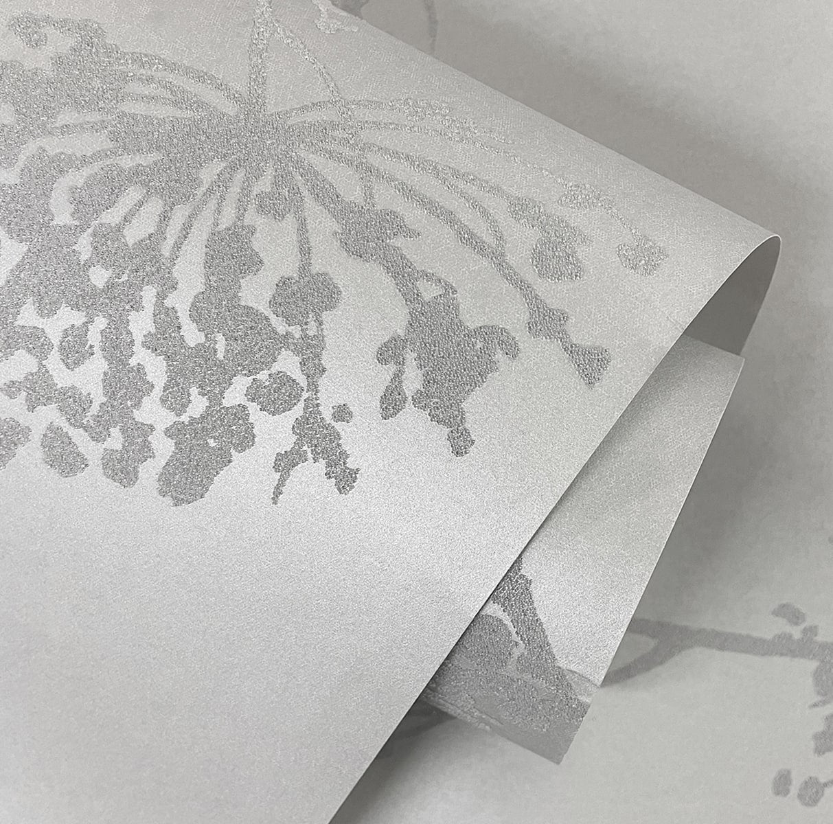 Wild Grass Glass Beaded Botanical Unpasted Wallpaper