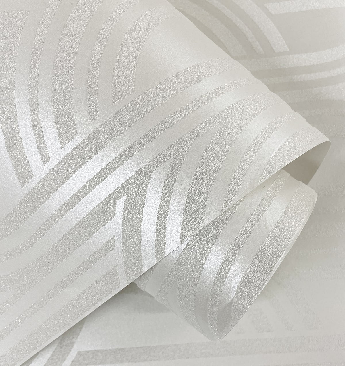 Deco Arches Glass Beaded Geometric Unpasted Wallpaper
