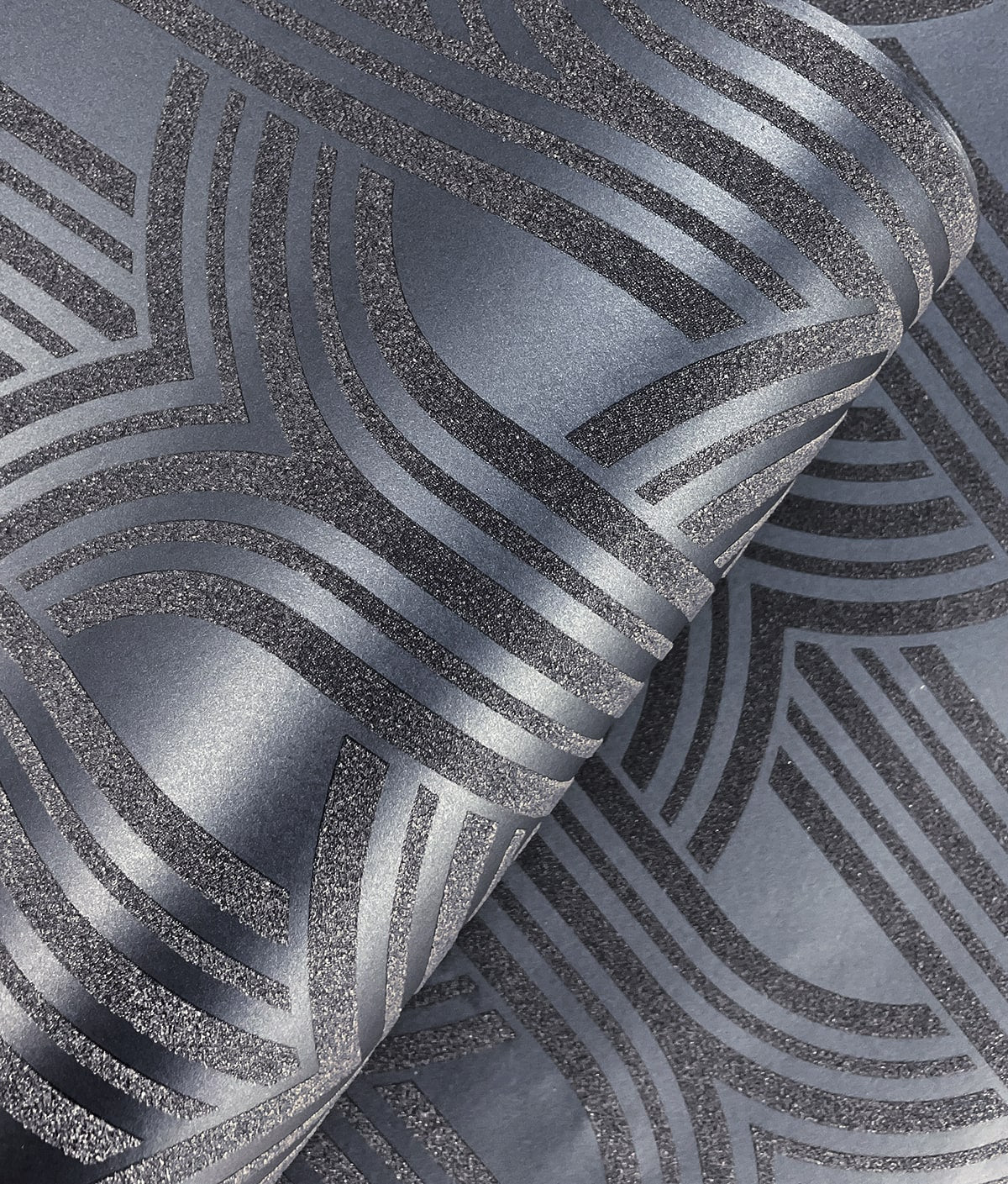 Deco Arches Glass Beaded Geometric Unpasted Wallpaper
