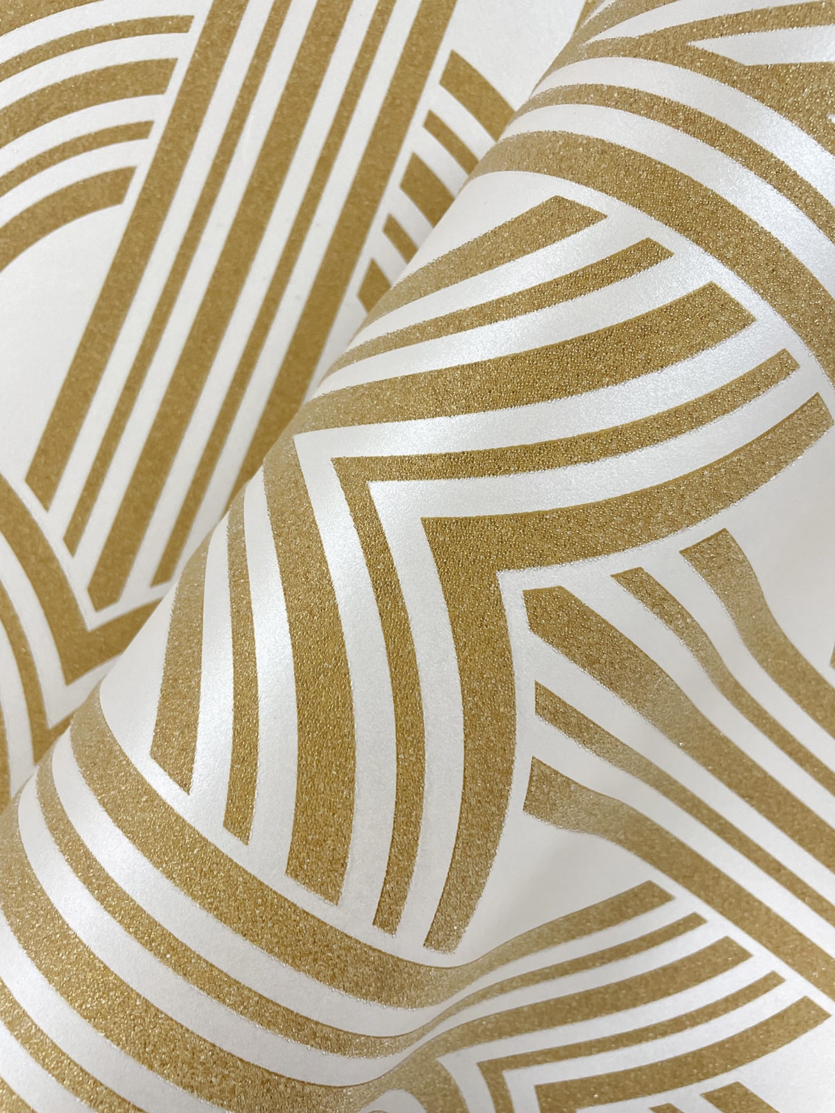 Deco Arches Glass Beaded Geometric Unpasted Wallpaper