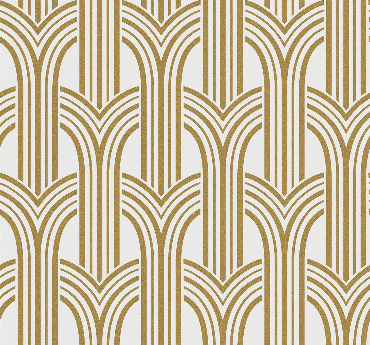 Deco Arches Glass Beaded Geometric Unpasted Wallpaper