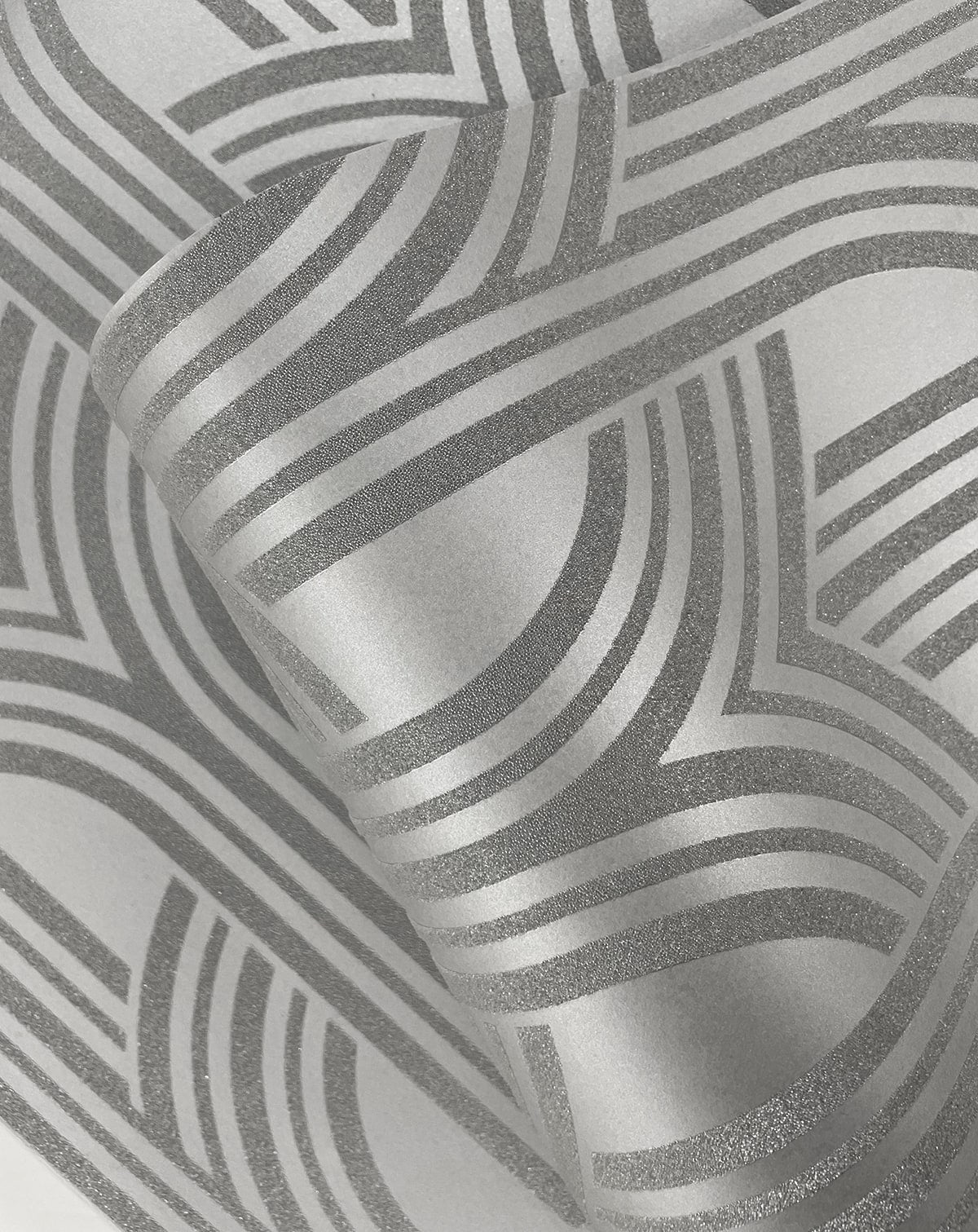 Deco Arches Glass Beaded Geometric Unpasted Wallpaper