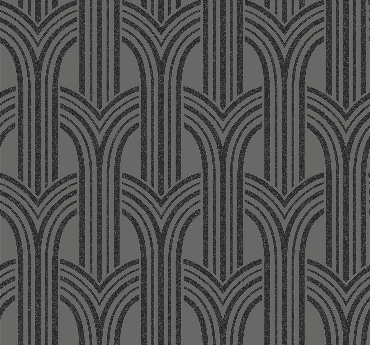 Deco Arches Glass Beaded Geometric Unpasted Wallpaper