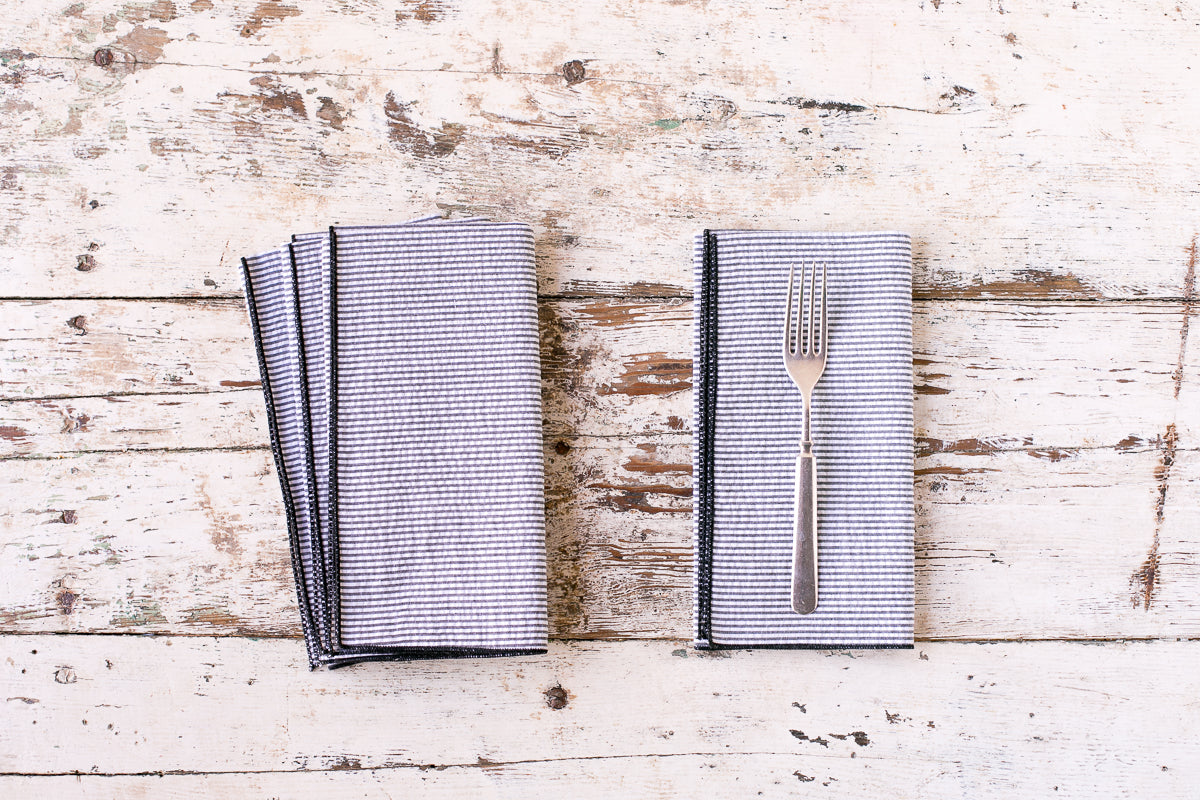 Seersucker Everyday Napkins, Set of 4