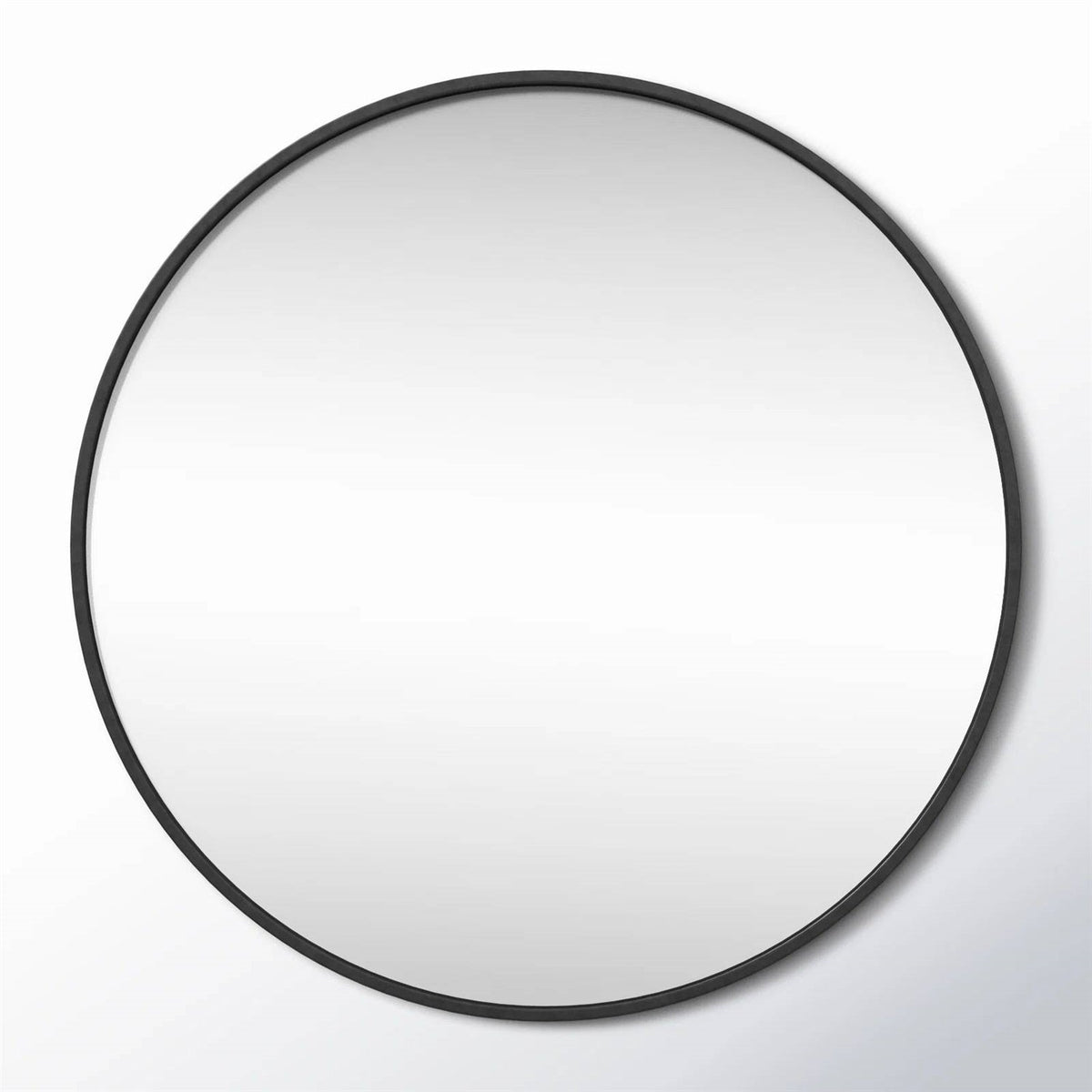 Round 28-inch Wall Mirror in Black - Bathroom Mirror