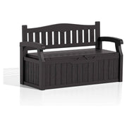 Heavy Duty, Brown, Plastic, Outdoor Bench