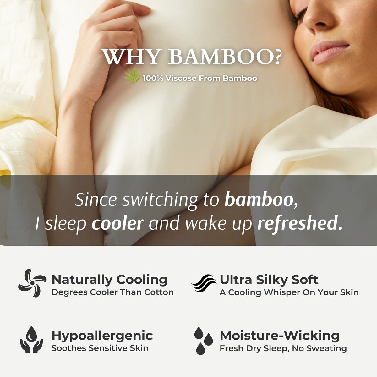 Bamboo Fitted Sheet - Ivory