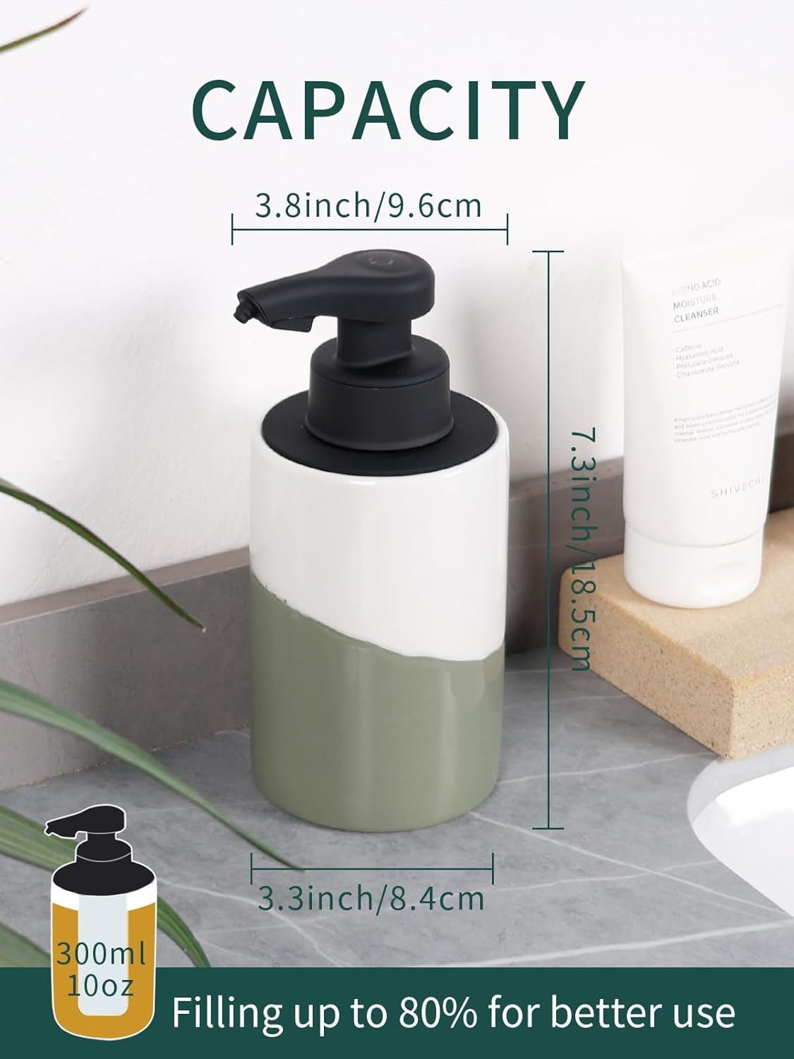 Nordic Garden Automatic Foaming Soap Dispenser, 10 oz
