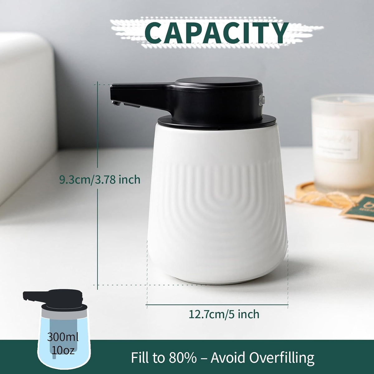 SoftWave Automatic Foaming Soap Dispenser, 10 oz