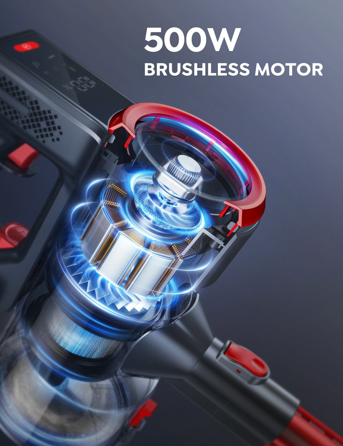 Buture JR700 Red Cordless Vacuum