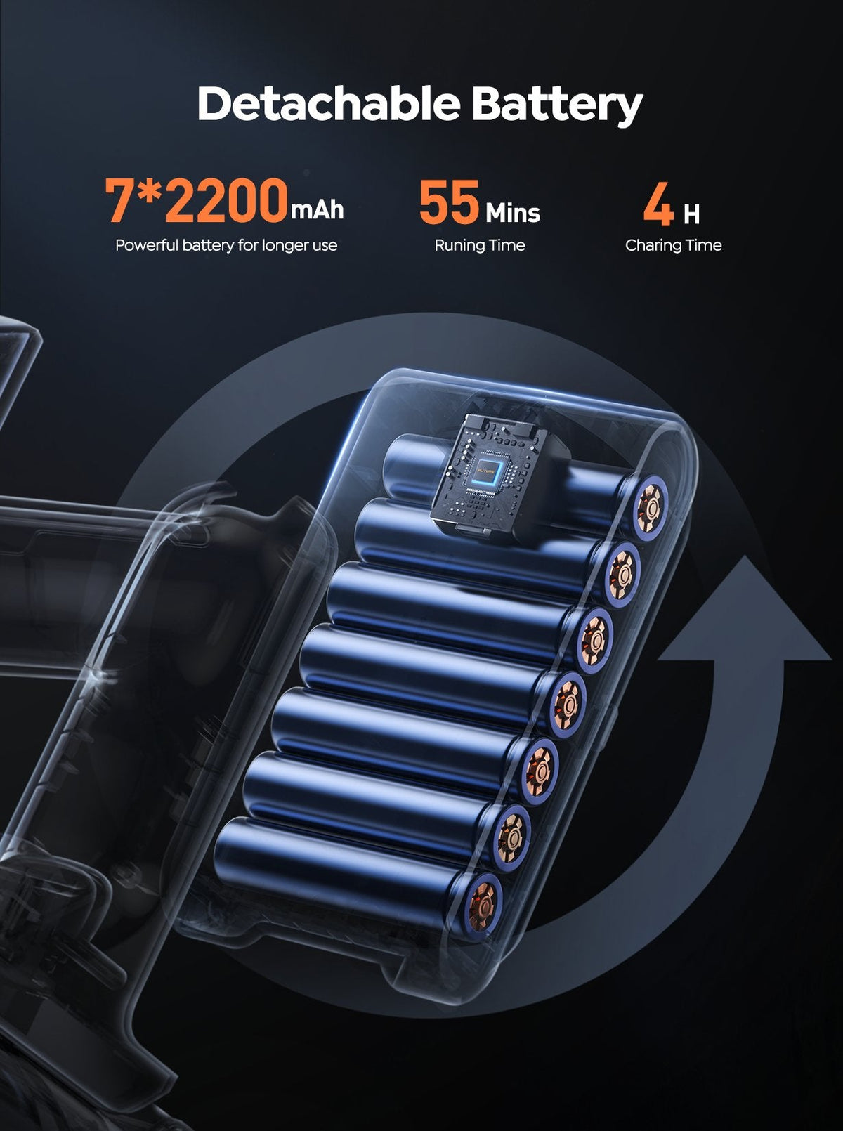 Buture JR700 Blue Cordless Vacuum