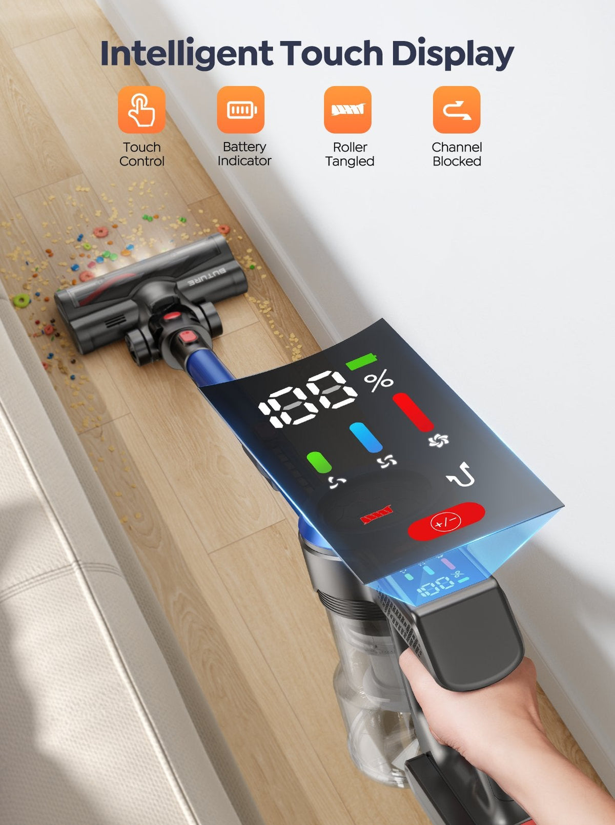 Buture JR700 Blue Cordless Vacuum