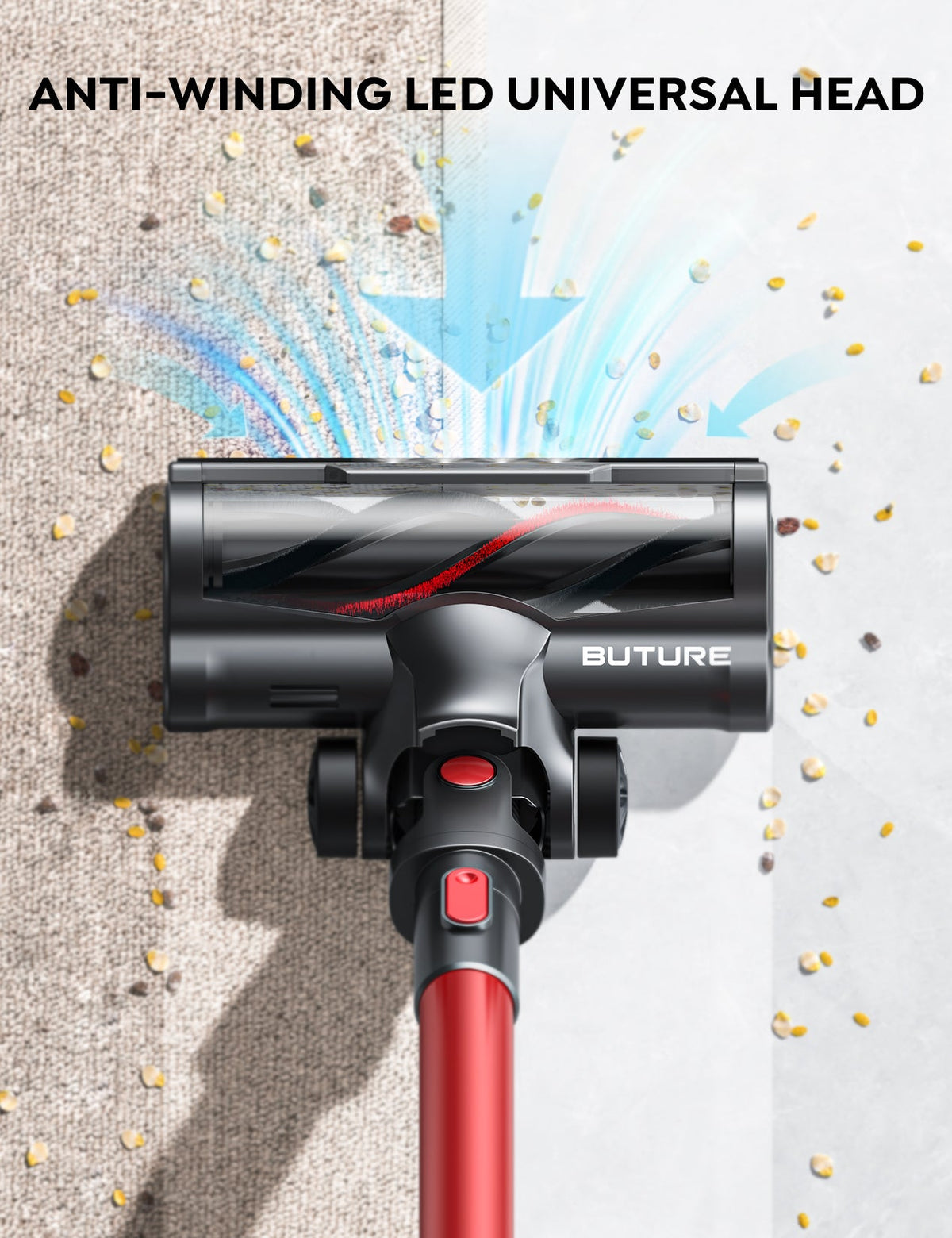 Buture JR700 Red Cordless Vacuum