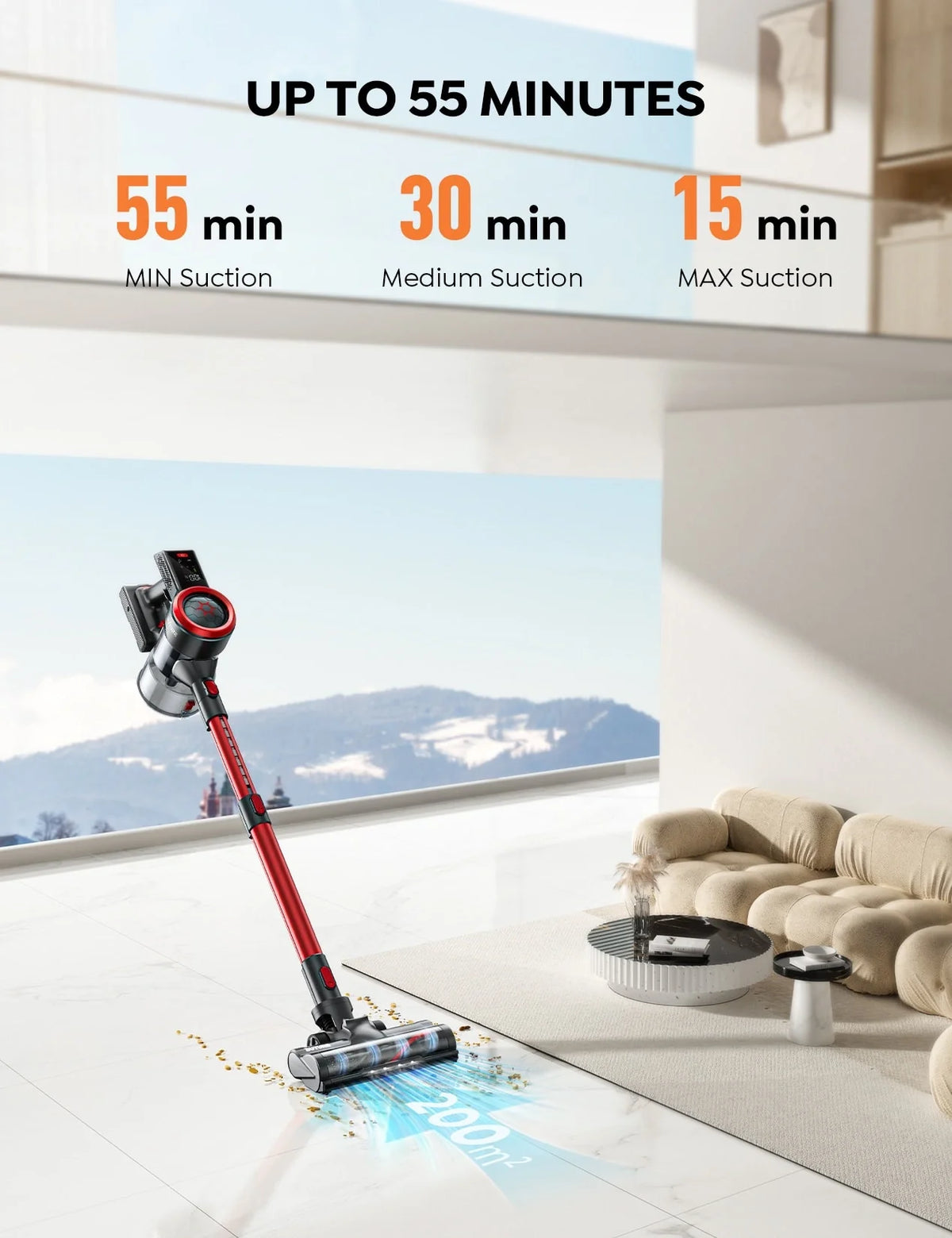 Buture JR700 Red Cordless Vacuum