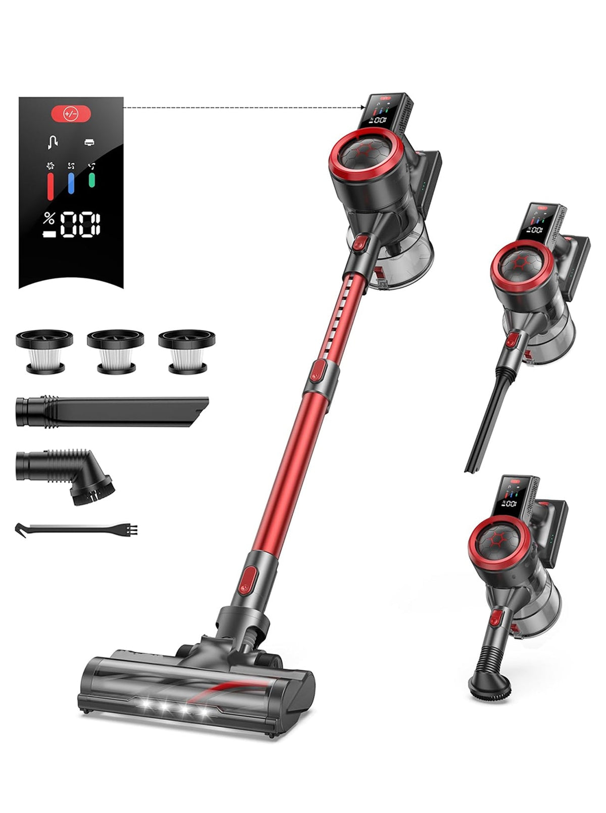 Buture JR700 Red Cordless Vacuum