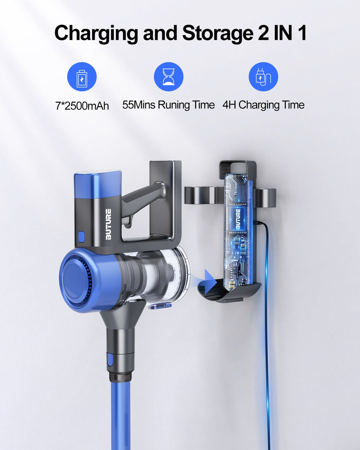 Buture VC50 Blue Cordless Vacuum