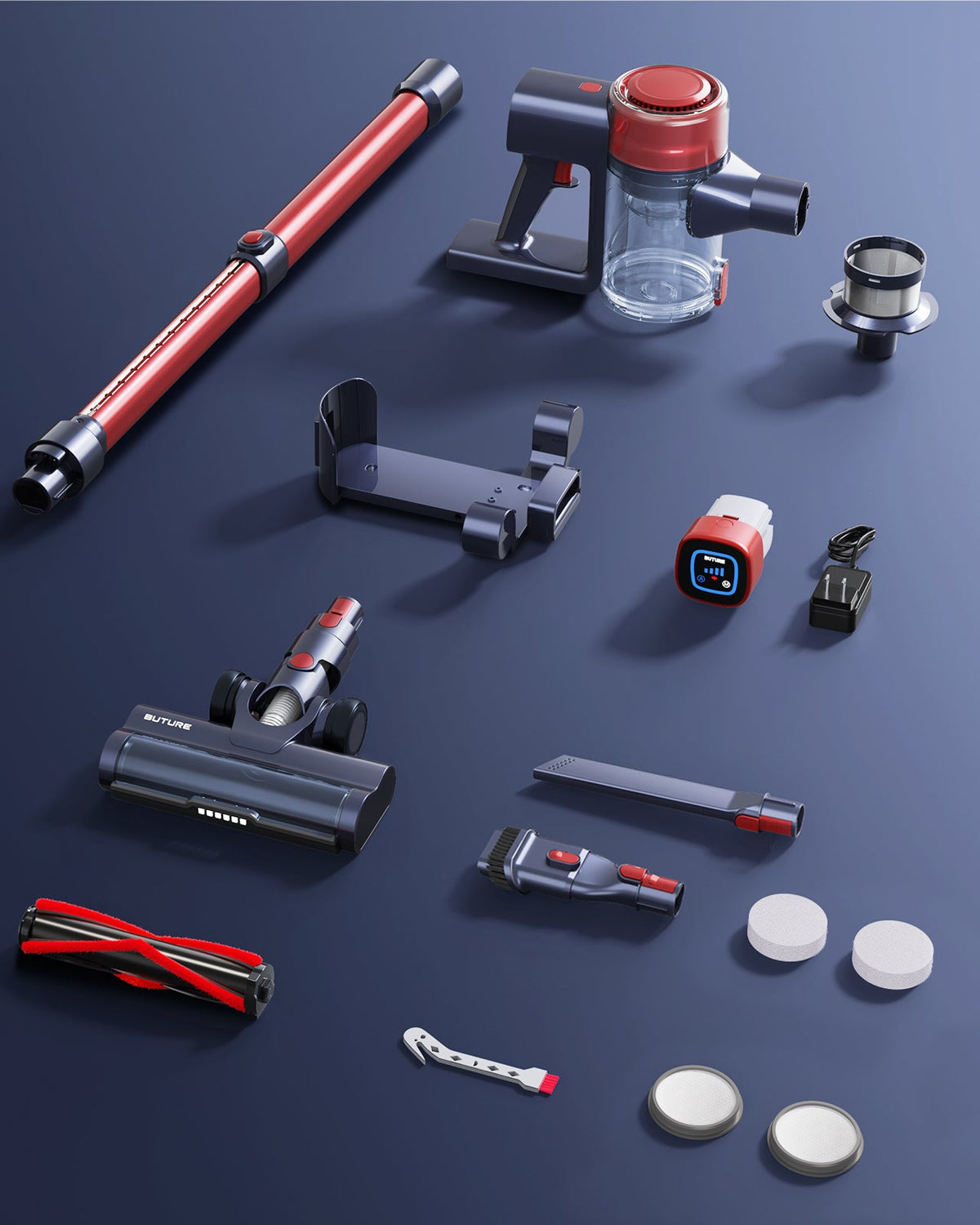 Buture VC50 Red Cordless Vacuum