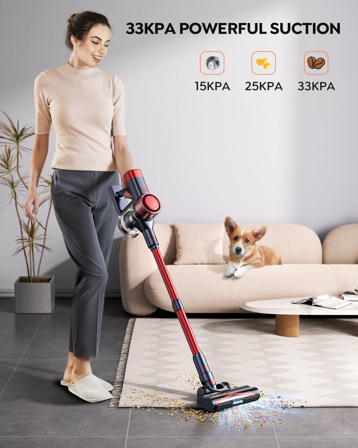 Buture VC50 Red Cordless Vacuum