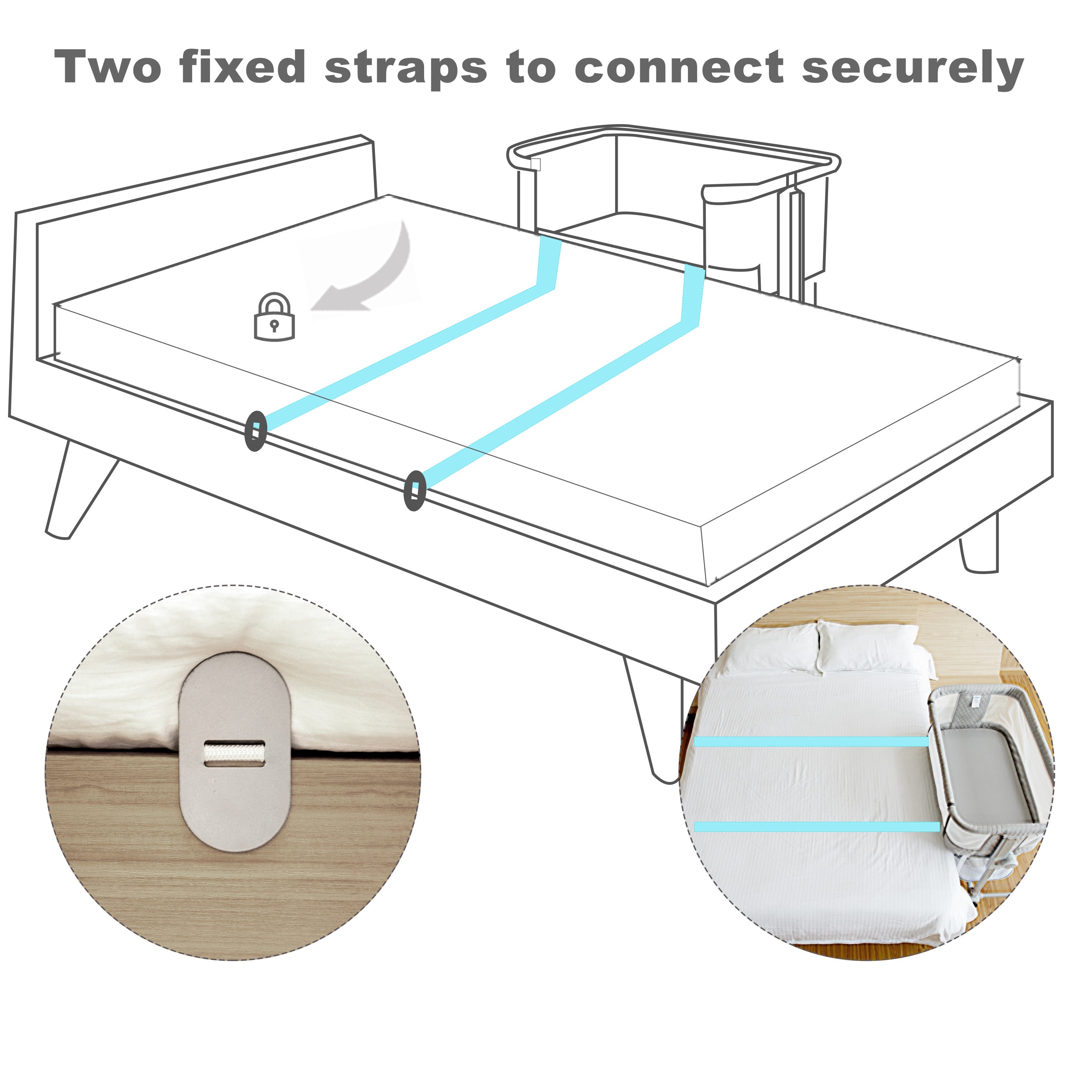 Baby Bassinet Bedside Crib