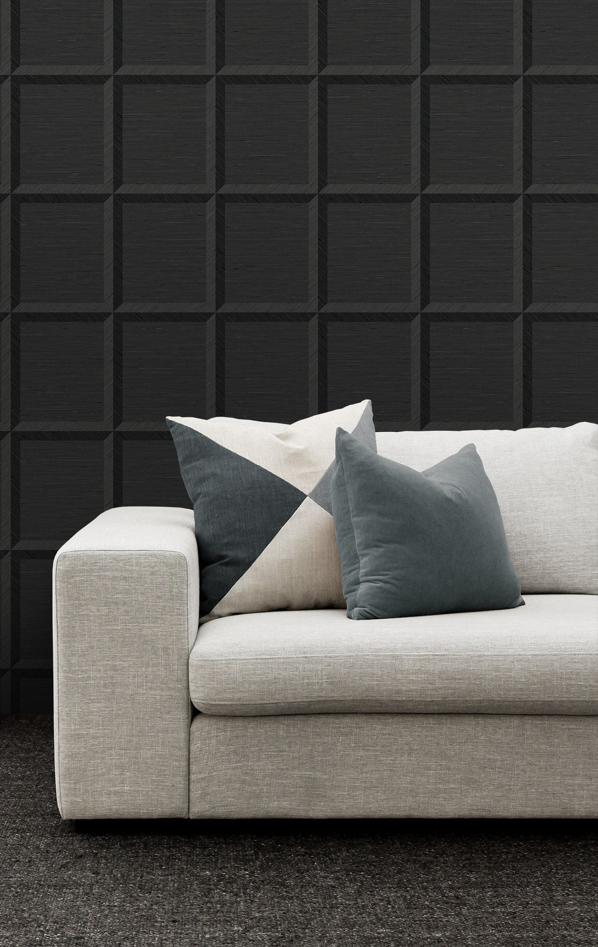 A Lot More Textures Oulu Geometric Embossed Vinyl Unpasted Wallpaper