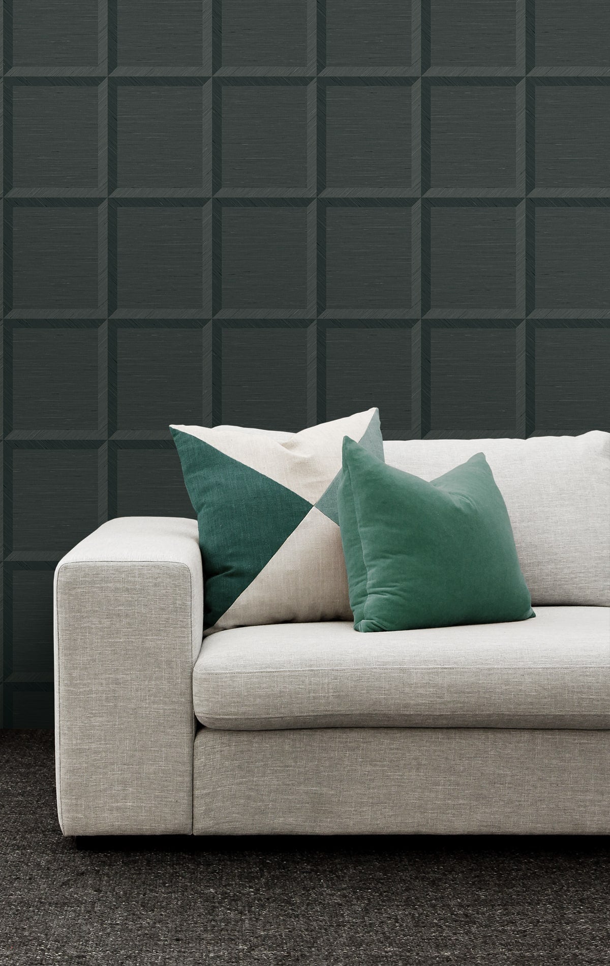 A Lot More Textures Oulu Geometric Embossed Vinyl Unpasted Wallpaper