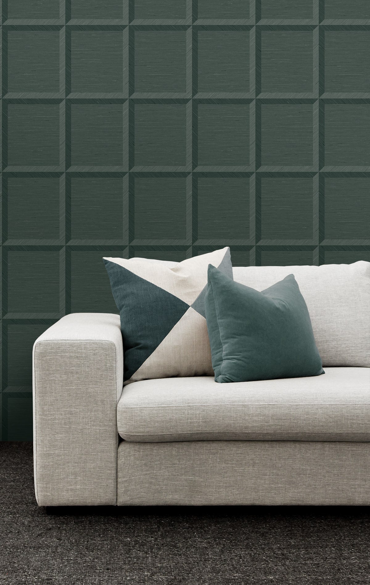 A Lot More Textures Oulu Geometric Embossed Vinyl Unpasted Wallpaper