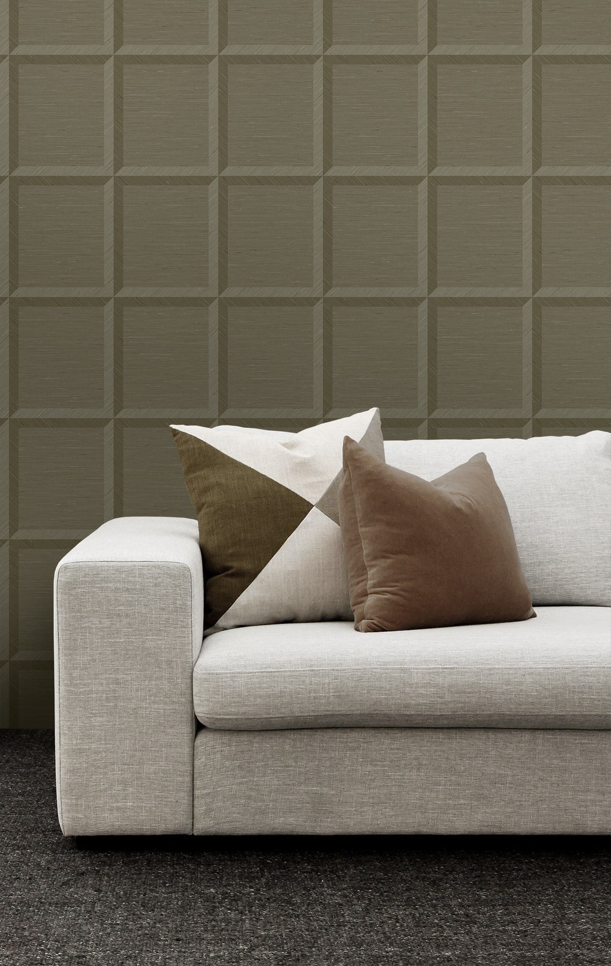 A Lot More Textures Oulu Geometric Embossed Vinyl Unpasted Wallpaper