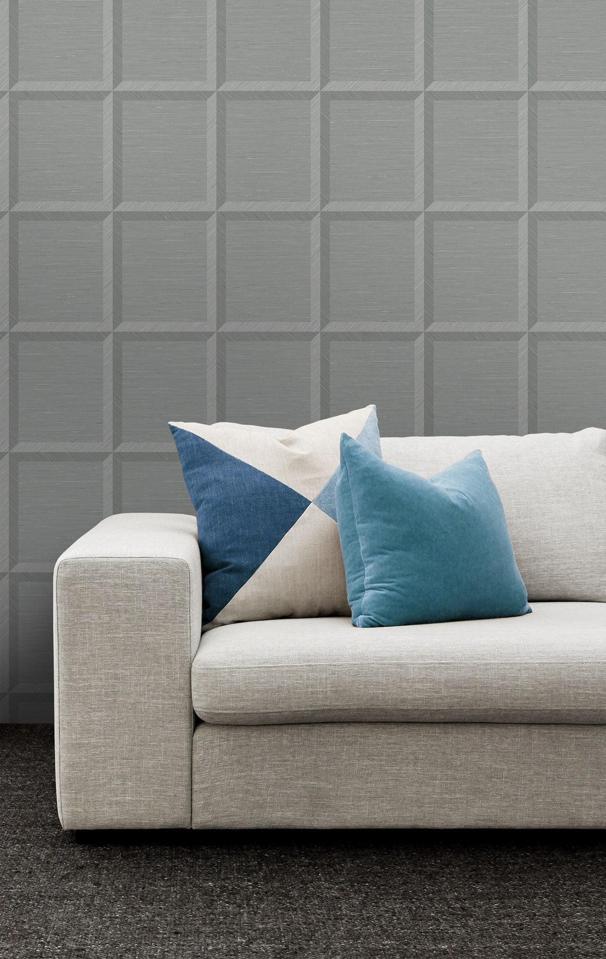 A Lot More Textures Oulu Geometric Embossed Vinyl Unpasted Wallpaper