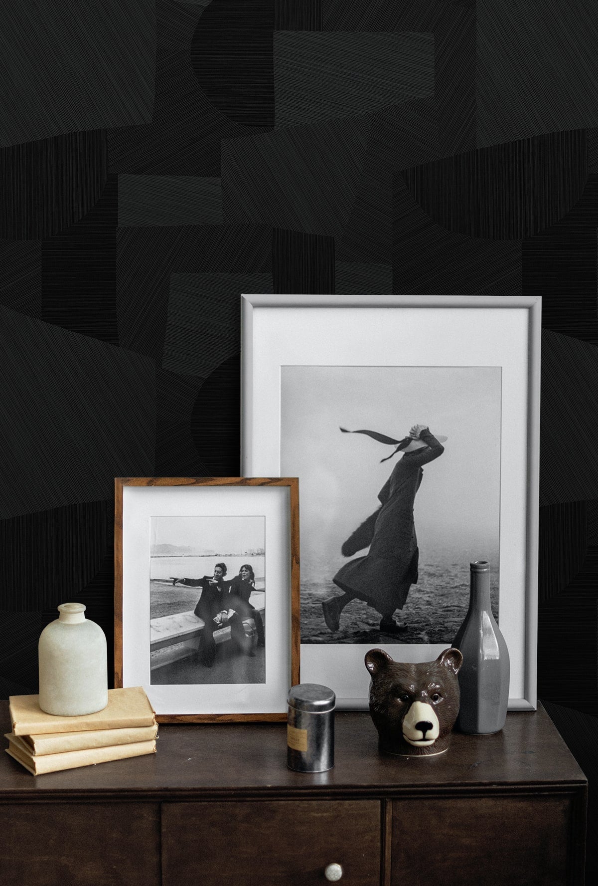 A Lot More Textures Lahti Geometric Embossed Vinyl Unpasted Wallpaper