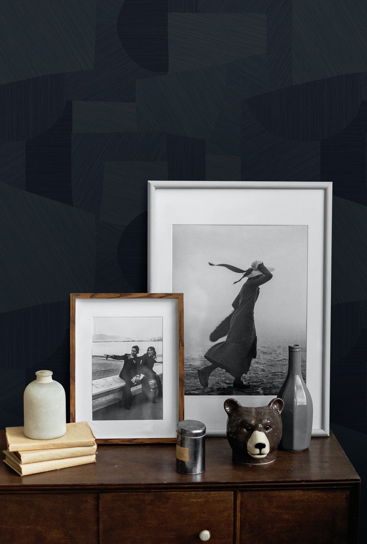 A Lot More Textures Lahti Geometric Embossed Vinyl Unpasted Wallpaper