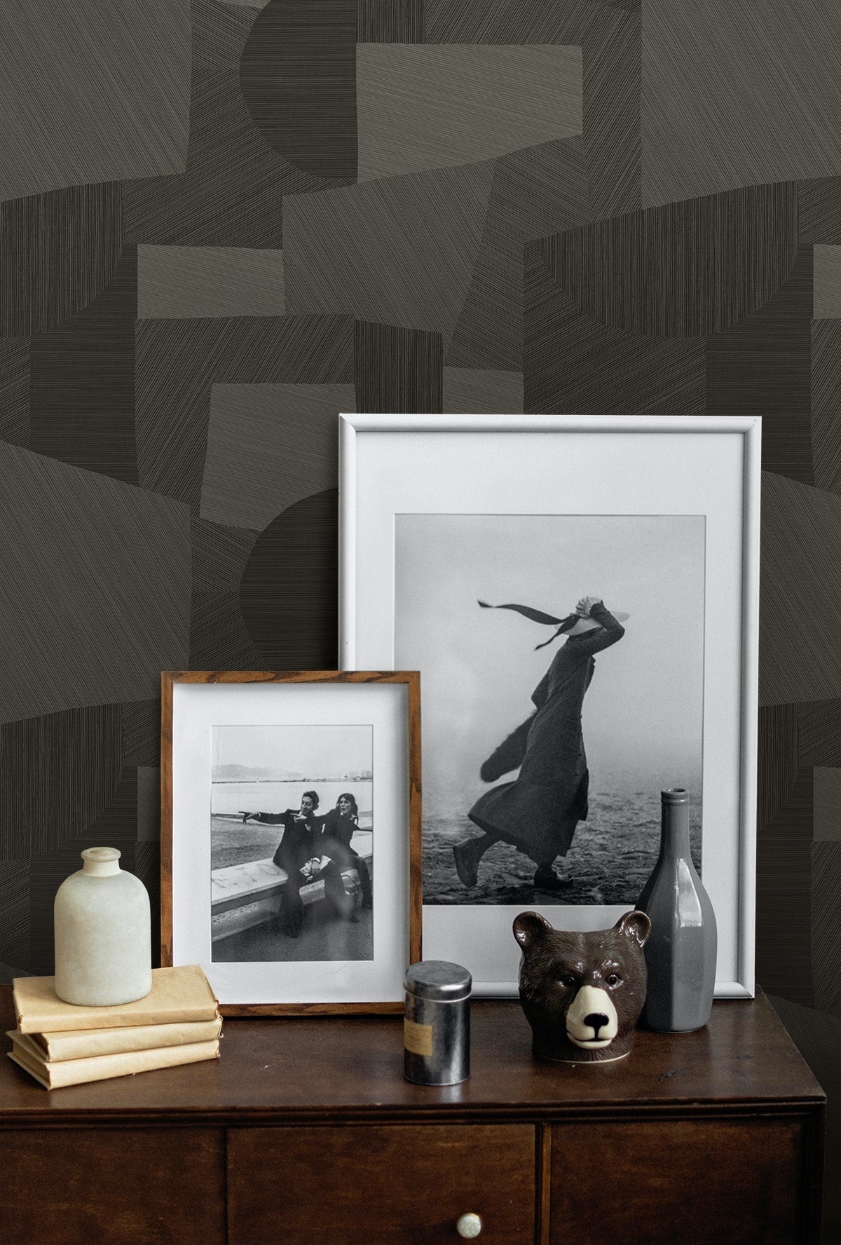 A Lot More Textures Lahti Geometric Embossed Vinyl Unpasted Wallpaper