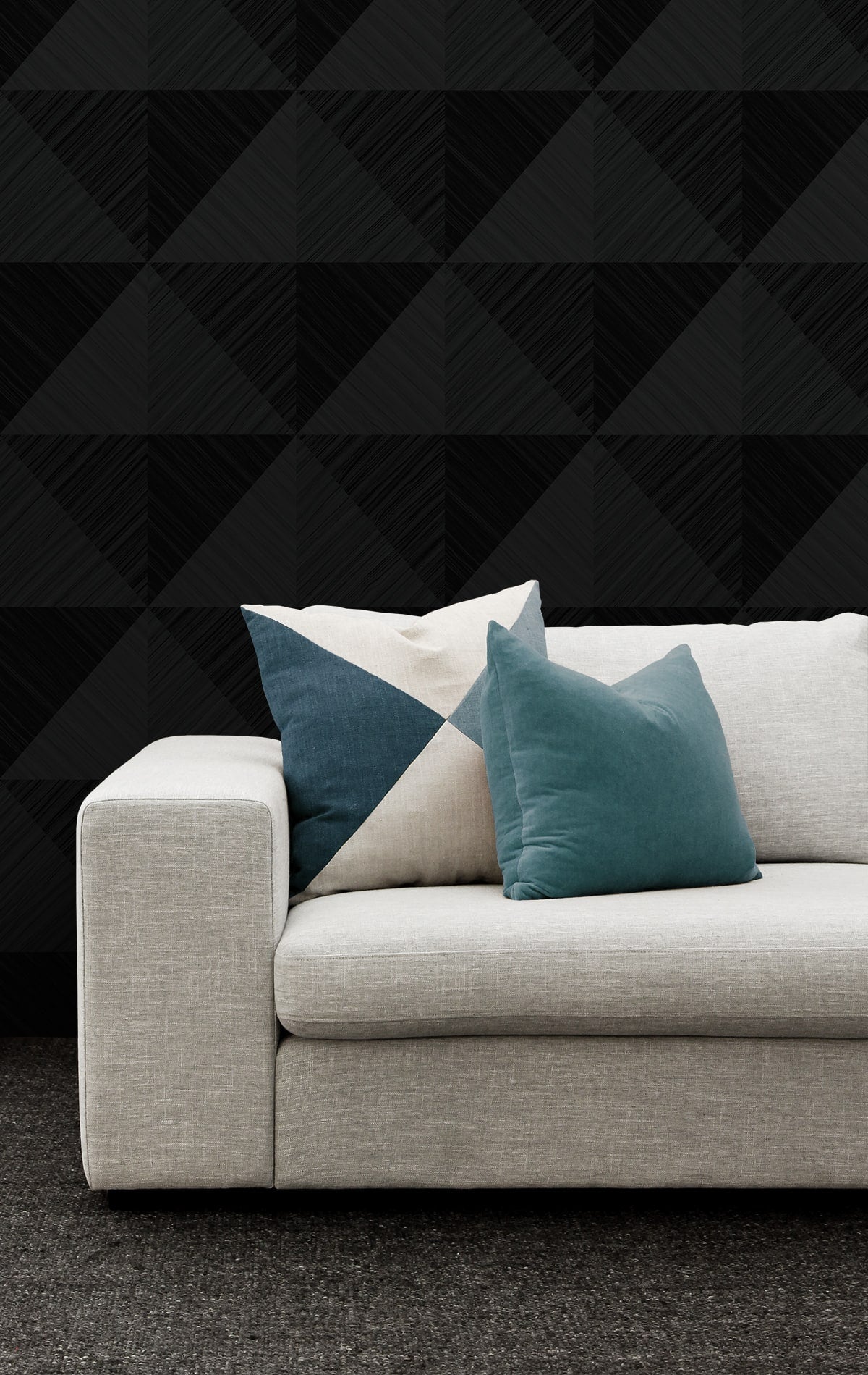 A Lot More Textures Kerava Geometric Embossed Vinyl Unpasted Wallpaper