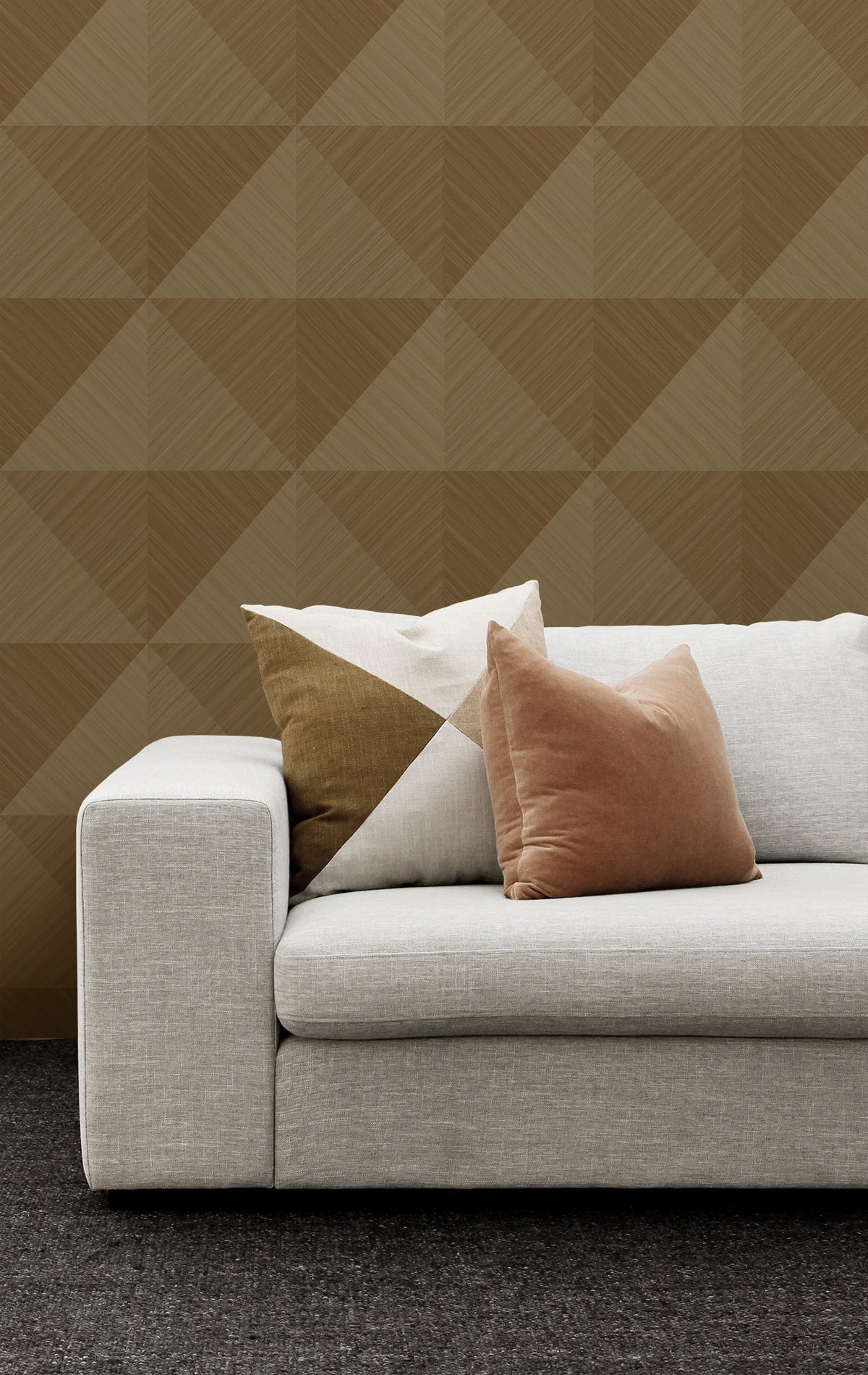 A Lot More Textures Kerava Geometric Embossed Vinyl Unpasted Wallpaper