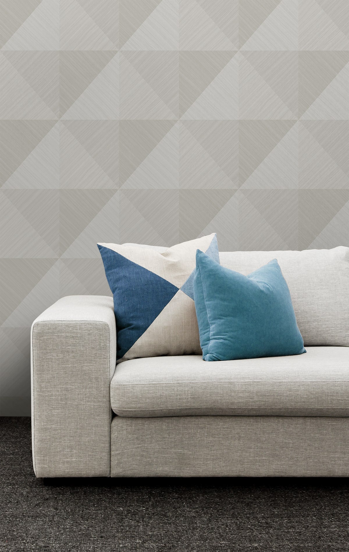 A Lot More Textures Kerava Geometric Embossed Vinyl Unpasted Wallpaper