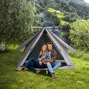 Pop-up Camping Tent for 2-3 People with Carry Bag -Gray