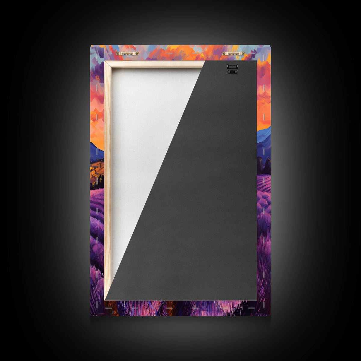 Purple Lavender Fields, 3 Piece Wall Art, Framed Canvas Print
