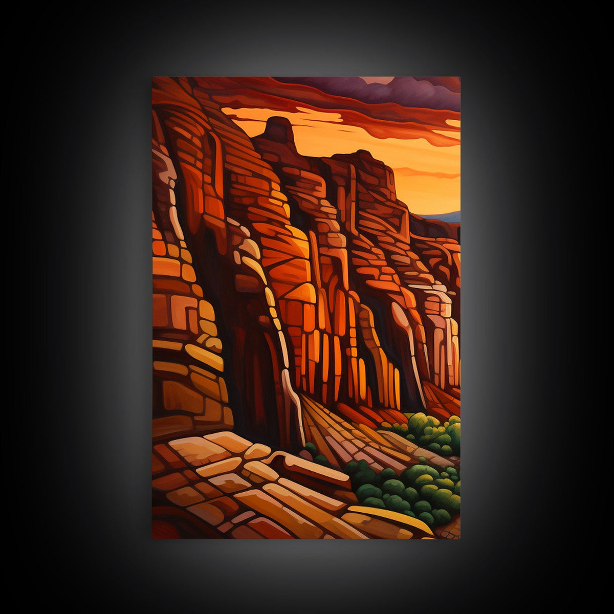 Canyon Art, Canvas Print, 3 Piece Wall Art