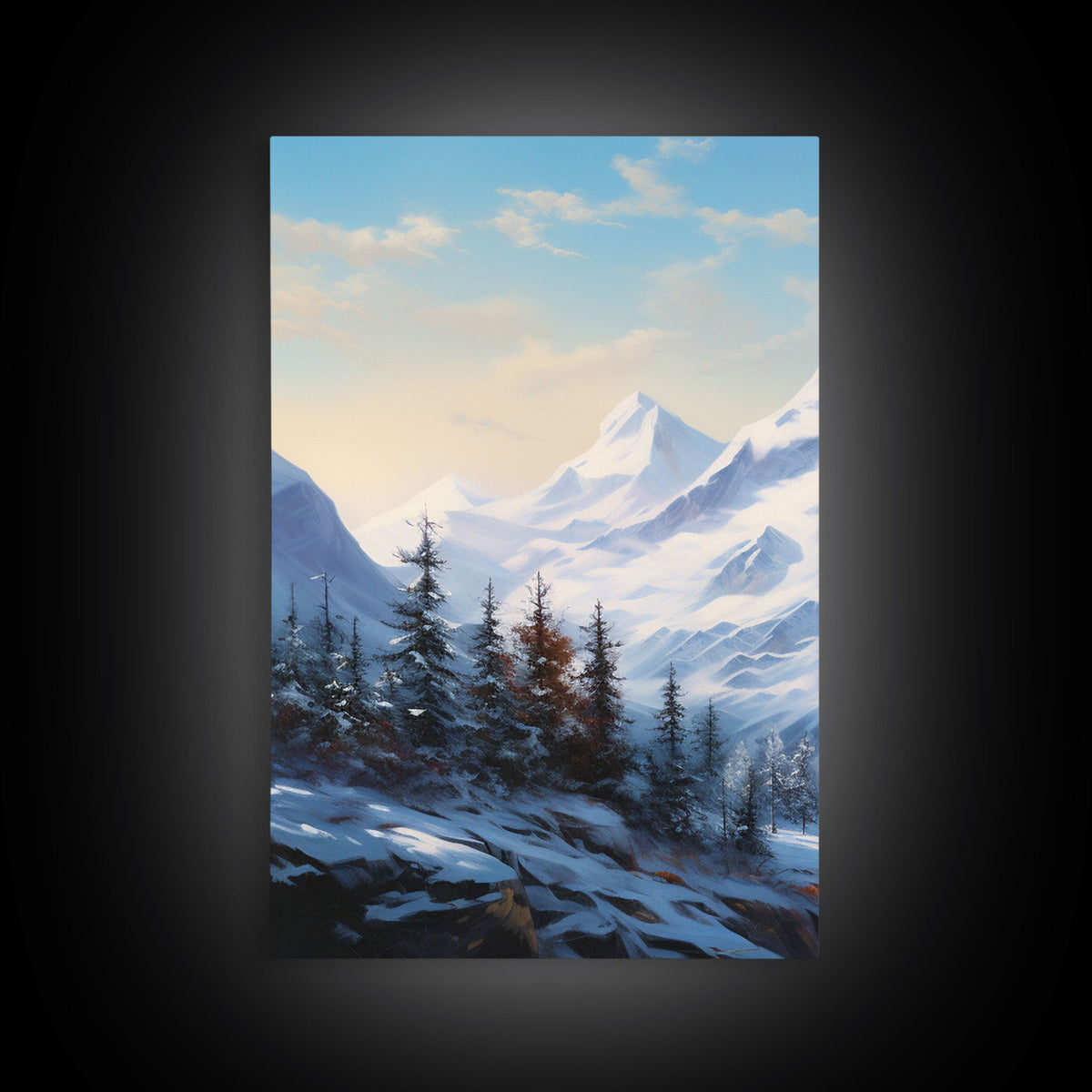Winter Landscape, Canvas Print, 3 Piece Wall Art