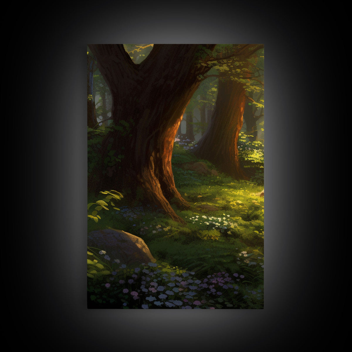 Forest Print Wall Art, Canvas Print, 3 Piece Wall Art