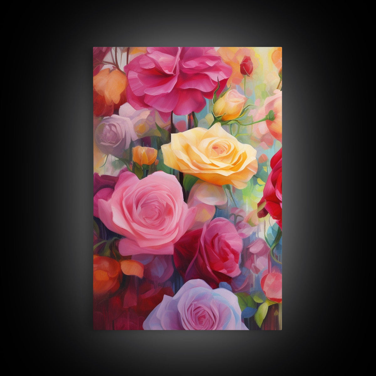 Roses Wall Art, Canvas Print, 3 Piece Wall Art