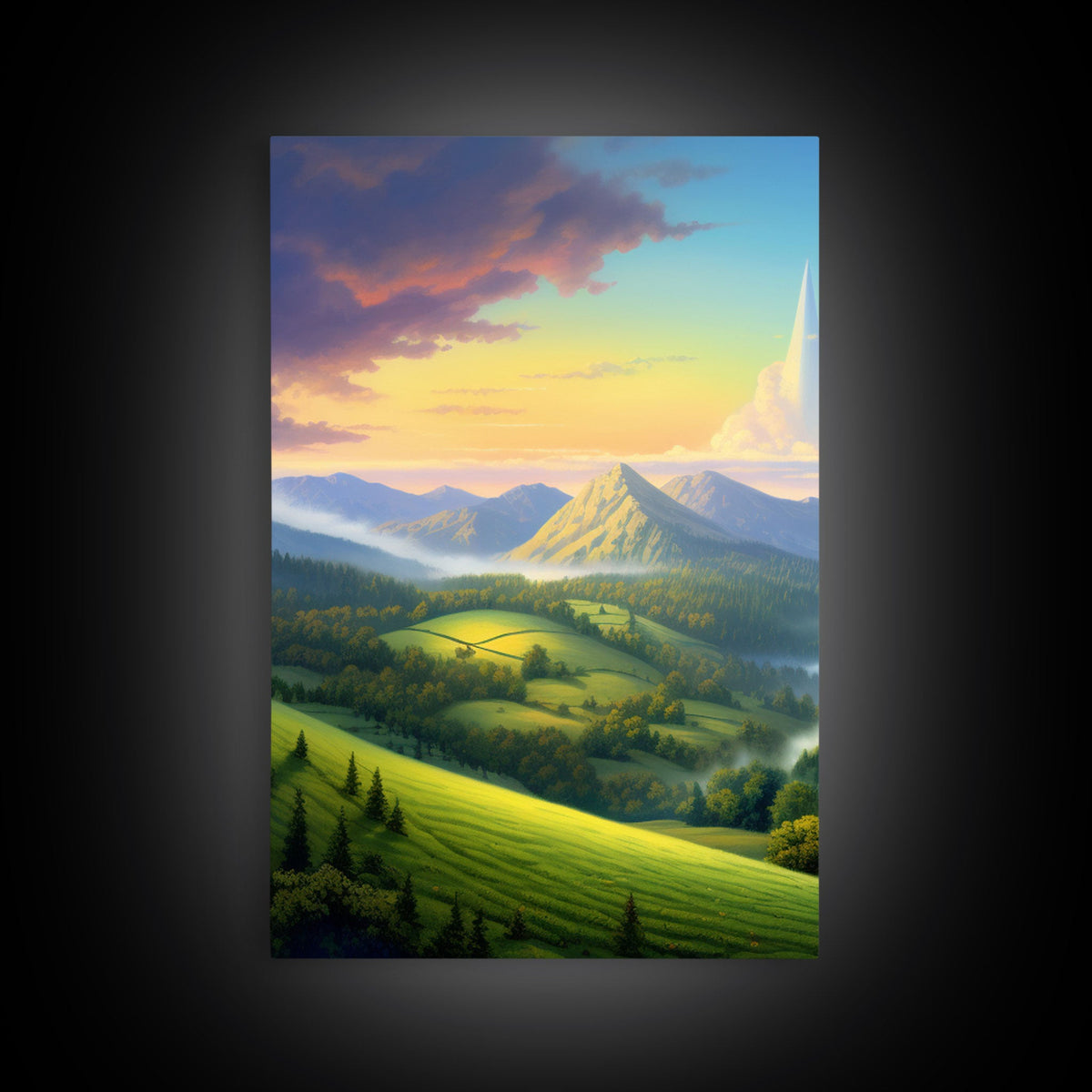 Rainbow Wall Art, Canvas Print, 3 Piece Wall Art