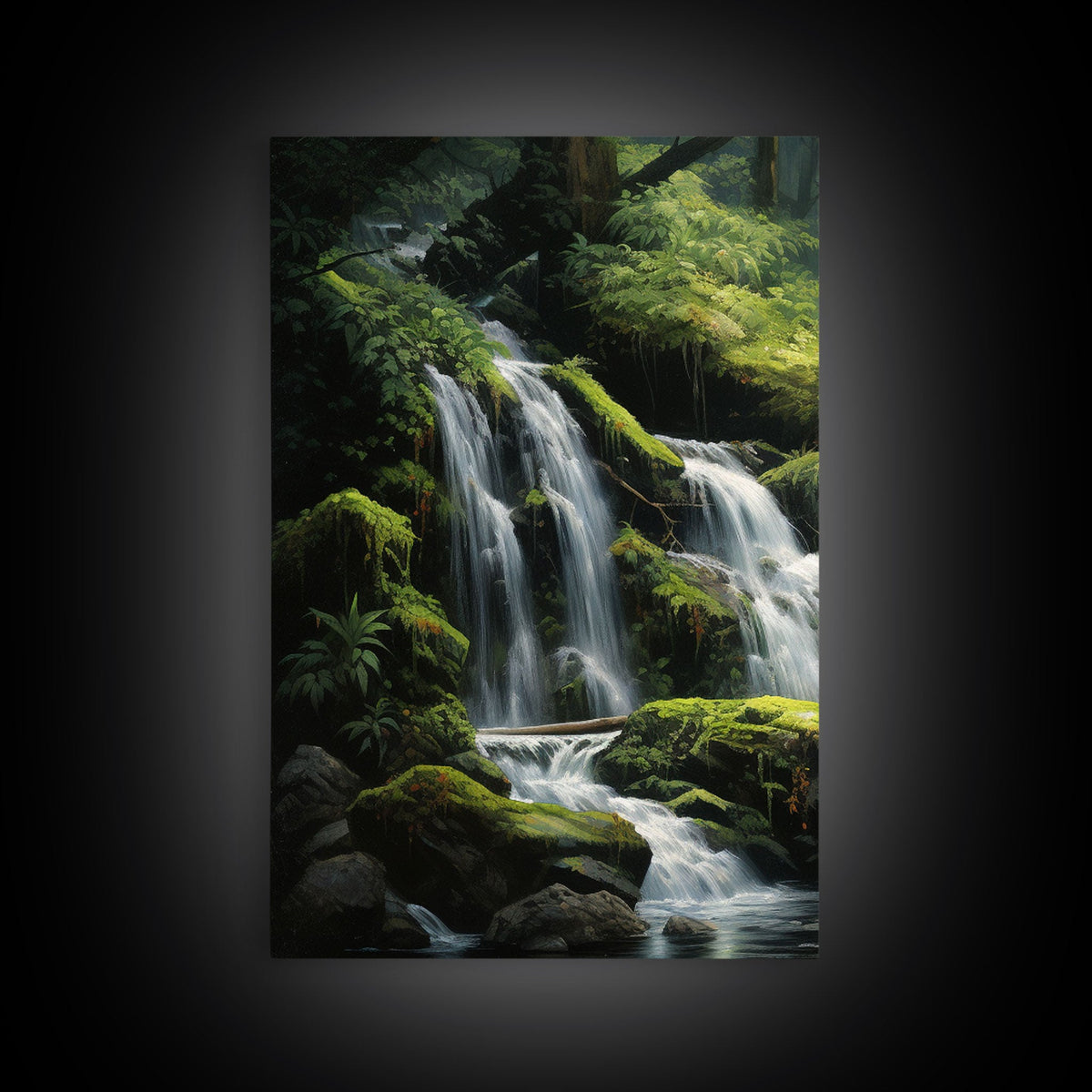 Waterfalls Wall Art, Canvas Print, 3 Piece Wall Art